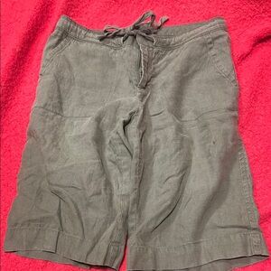 Women’s linen Green/Gray Shorts